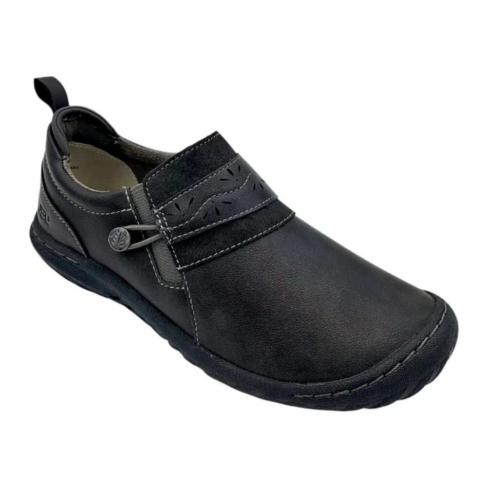 JBU BY JAMBU FERN MEMORY FOAM LEATHER/MANMADE COMFORT WOMEN'S BLACK SIZE 8M